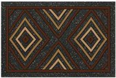 1x Coryl Deurmat Lassay | Ruiten | 60x40cm| Binnenmat - Overdekte Buitenmat - Schoonloopmat - Borstelmat