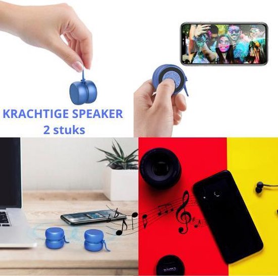- Bluetooth duo Yoyo Speaker - Blauw - Draadloze - | bol.com