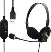 headset met microfoon - USB-headset - pc-headset met microfoon - ruisonderdrukking en volumeregeling - stereo PC-hoofdtelefoon for laptop - business - Skype - UC - Lync - softphone - call cen