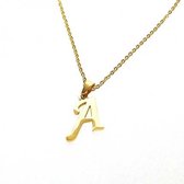 Ketting alfabet A - Goud