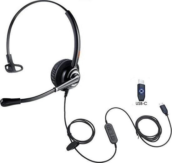 headset met - USB-C-Koptelefoon, oor over-ear, USB Type-C- headset met... |