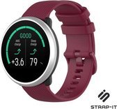 Siliconen Smartwatch bandje - Geschikt voor  Polar Unite siliconen bandje - donkerrood - Strap-it Horlogeband / Polsband / Armband