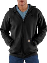 Carhartt Sweatshirt Midweight Hooded Zip Front Sweatshirt Black-XS