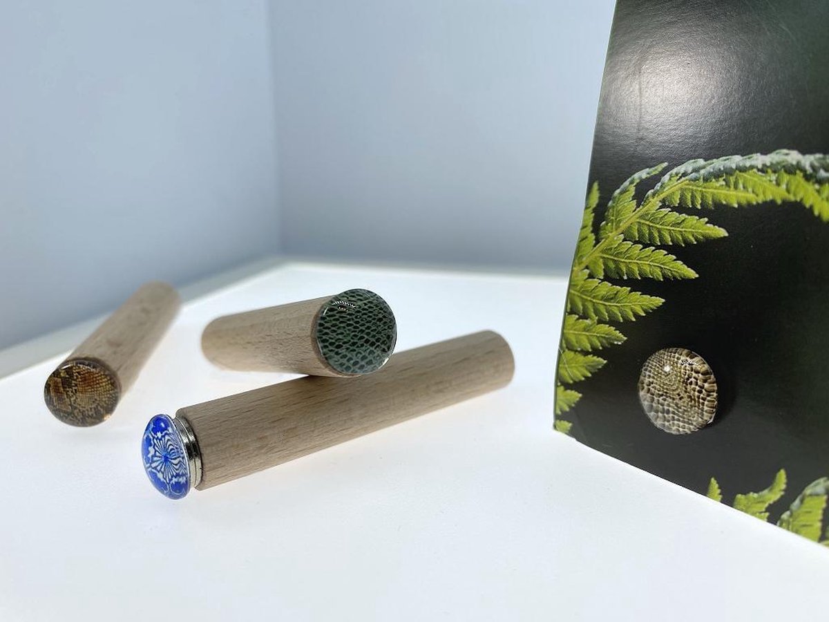 High5Wood Kaartpin Set van 3 + 1 kaarthouders / Fotohouders om je kaarten en foto rechtop te zetten