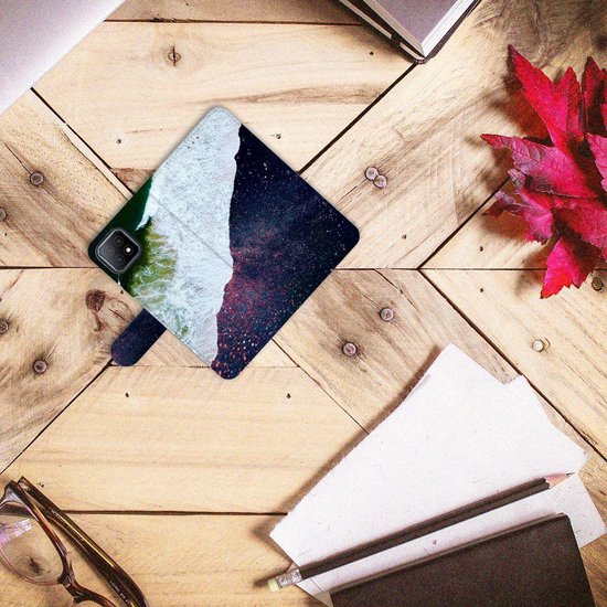 Etuis Portefeuille Compatible avec Cuir Flip Cover Fermeture magnétique pour OPPO A73 5G Coque Espace Mer