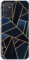 Casetastic Samsung Galaxy A72 (2021) 5G / Galaxy A72 (2021) 4G Hoesje - Softcover Hoesje met Design - Navy Stone Print