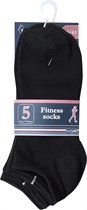 Dames Multipack sneakersokken - vrouwen maat 36/41 - 10 PAAR - Zwarte korte sokjes - enkelsokken