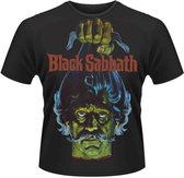 Plan 9 Unisex Tshirt -M- BLACK SABBATH (HEAD) Zwart