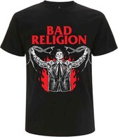 Bad Religion Heren Tshirt -XL- Snake Preacher Zwart