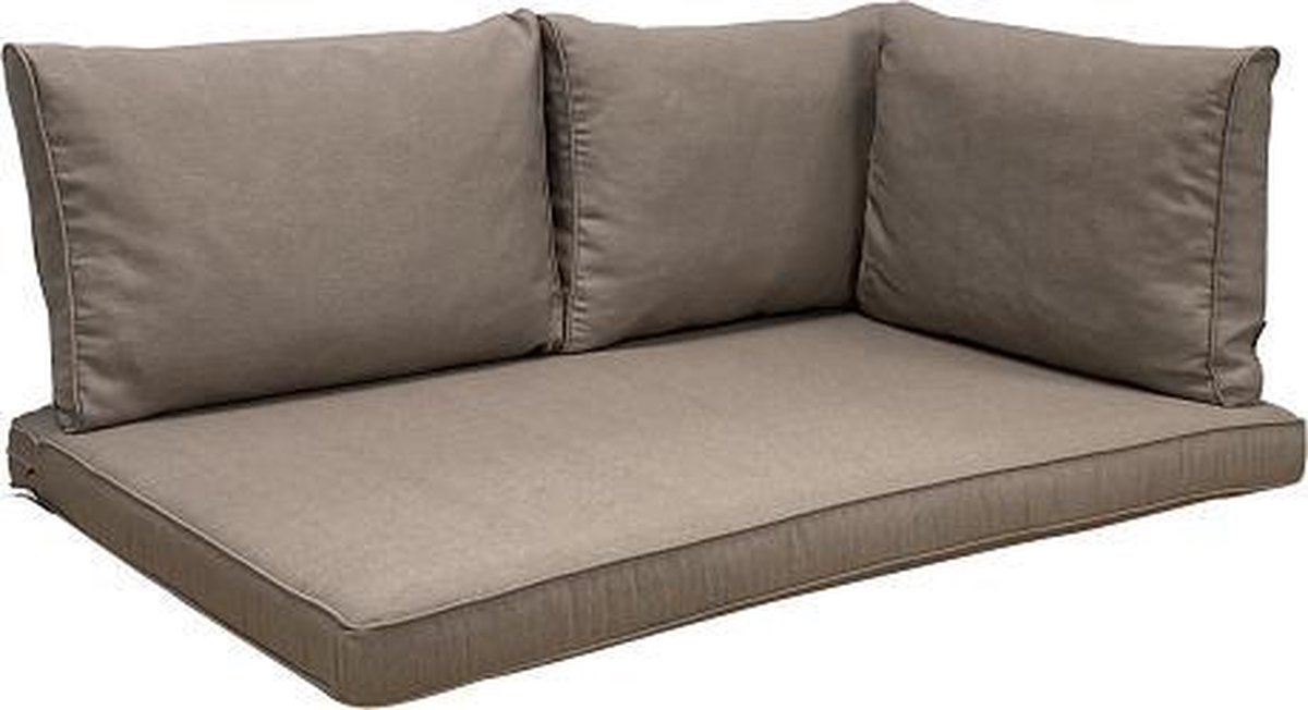 4-delige loungekussen set in Panama Taupe voor palletmeubels - 120 x 80 cm - van het merk Madison.