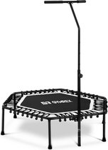 Gymrex Trampoline met een handgreep - max. 100 kg - zwart