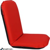 My Happy Seat - Strandstoel - lichtgewicht - verstelbaar 40 posities - makkelijk draagbaar - rood - Ook te gebruiken op de camping, in het park, tuin, balkon of  aan de waterkant