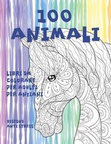 Libri da colorare per adulti per anziani - Disegni Anti stress - 100 Animali