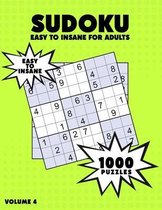 1000 Sudoku Easy to Insane for Adults