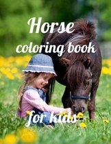 Horse coloring book for kids