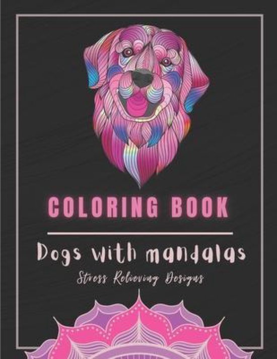 Coloring Book Dogs with Mandalas, My Dogs Colorings Deouf Loug