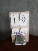 Houten lavendel dagkalender - landelijke houten dagkalender