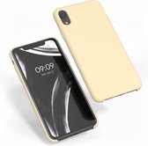 kwmobile telefoonhoesje voor Apple iPhone XR - Hoesje met siliconen coating - Smartphone case in lichtgeel