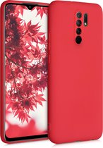 kwmobile telefoonhoesje voor Xiaomi Redmi 9 - Hoesje voor smartphone - Back cover in mat rood