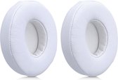 kwmobile 2x oorkussens voor Beats Solo 2 Wireless / 3 koptelefoons - imitatieleer - voor over-ear-koptelefoon - wit