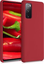 kwmobile telefoonhoesje voor Samsung Galaxy S20 FE - Hoesje met siliconen coating - Smartphone case in klassiek rood