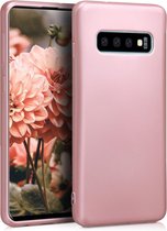 kwmobile telefoonhoesje voor Samsung Galaxy S10 - Hoesje voor smartphone - Back cover in metallic roségoud