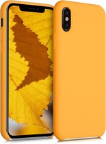 kwmobile telefoonhoesje voor Apple iPhone X - Hoesje met siliconen coating - Smartphone case in mango