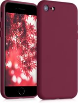 kwmobile telefoonhoesje voor Apple iPhone SE (2022) / SE (2020) / 8 / 7 - Hoesje voor smartphone - Back cover in rabarber rood