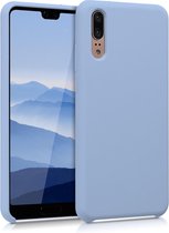 kwmobile telefoonhoesje voor Huawei P20 - Hoesje met siliconen coating - Smartphone case in mat lichtblauw