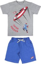 Marvel Avengers - Zomer set - Captain America - grijs/blauw - maat 134/140