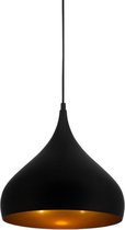 Fantasia hanglamp Ronin - Zwart - Goud - Dimbaar - Exclusief E27 LED lamp - Dia 32cm