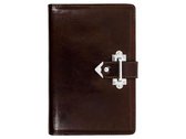 Leren Journal Donkerbruin - In search of lost time, Notitieboek, Reis dagboek, Notebook met bladwijzer