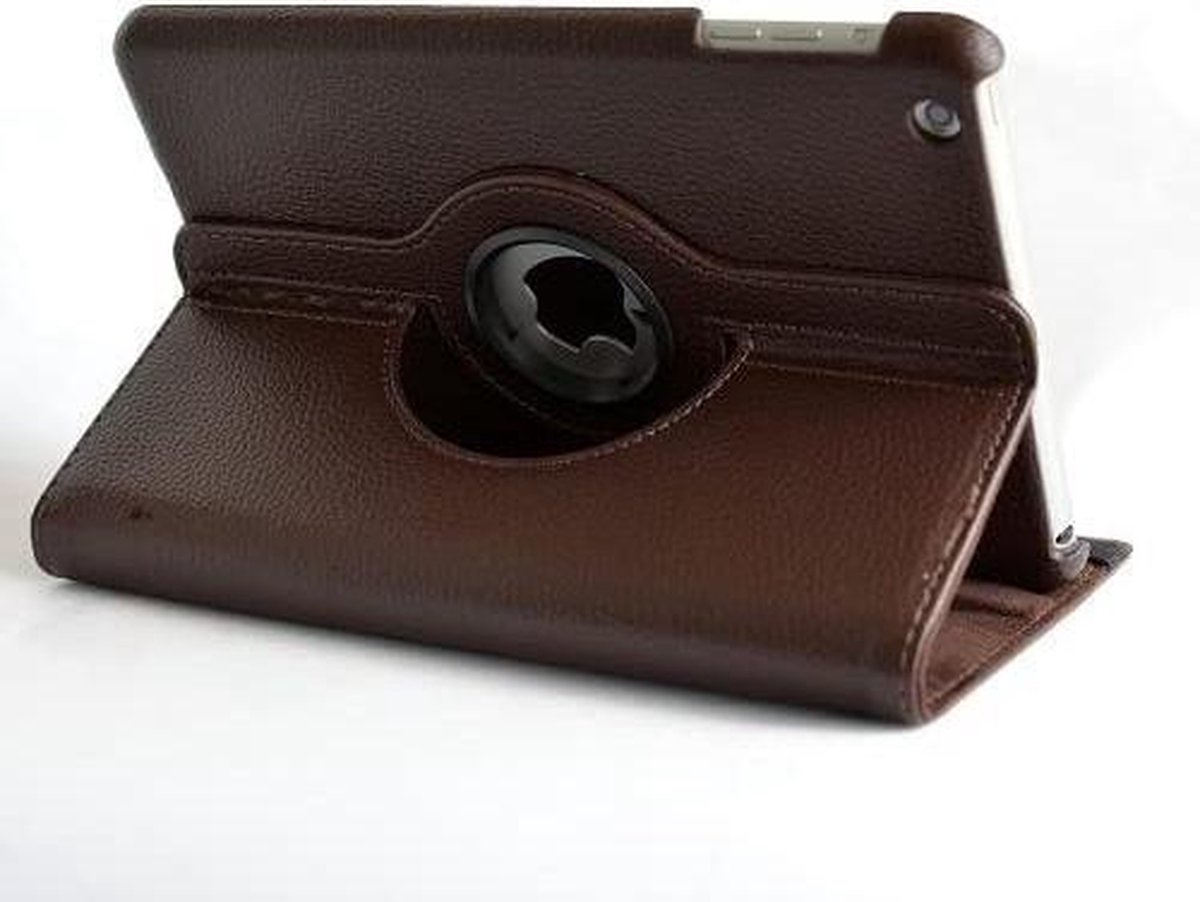 Geschikt Voor: iPad Mini 1 / 2 / 3 Multi Stand Case - 360 Draaibaar Tablet hoesje - Tablethoes - Bruin