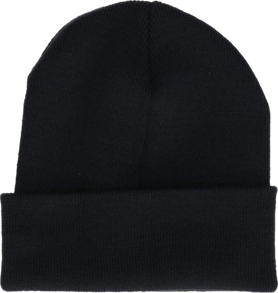 Bonnet / bonnet d'hiver Beechfield Basic bleu foncé / marine acrylique pour adulte - Winter Essentials / Accessories