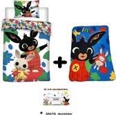 Bing Bunny dekbedovertrek + fleecedeken + deursticker PROMOset