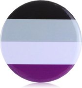 Pride Aseksueel Kledingspeld Rond - Gay Pride LGBTQ + Pin - 1 stuks