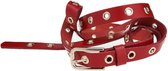 Elvy Fashion - Eyelets Belt Women 20742 - Red Gold - One Size