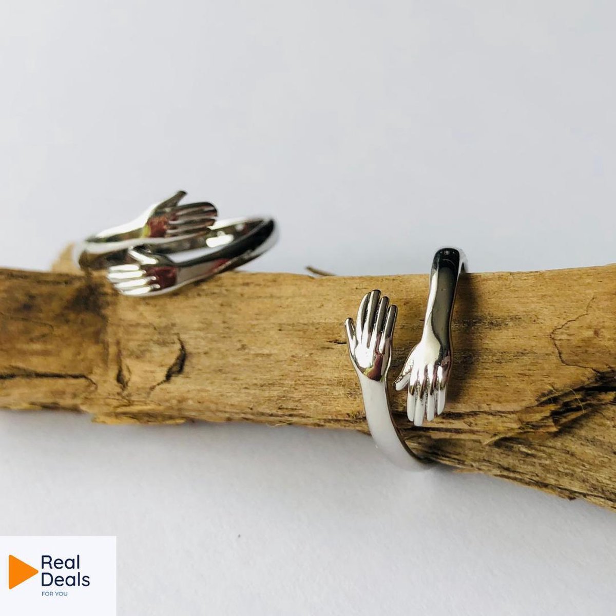 INFUSEU Gouden Knuffelring, Embrace Ringen Knuffelring Sieraden 925