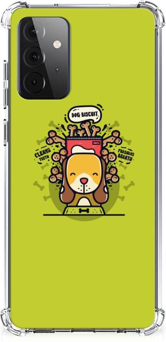 Samsung Galaxy A72 4G/5G Stevig Bumper Hoesje Doggy Biscuit