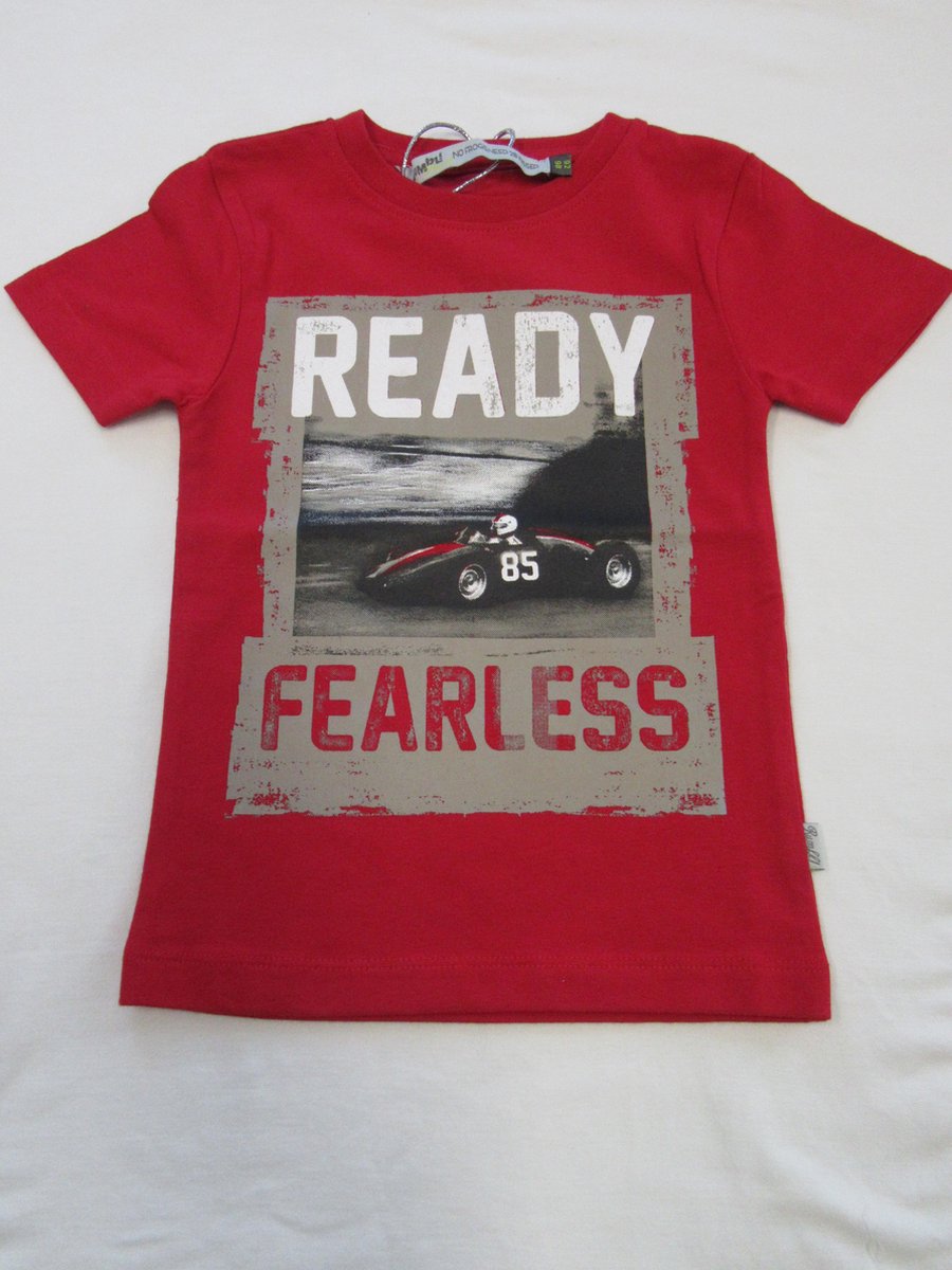 rumbl , jongens, t-shirt korte mouw , rood , ready Fearless, 92 / 98