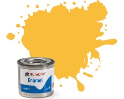 Humbrol Emailleverf Mat - 14 ml - No. 24 Trainer Yellow