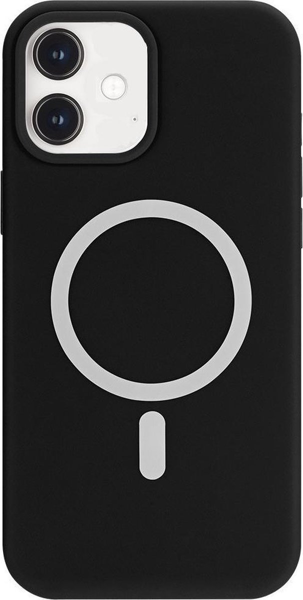Hoes geschikt voor iPhone 12 Mini / Apple magnetische Ring & oplaadfunctie - TPU Back Cover - Zwart
