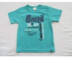 dirkje, jongens, t-shirt korte mouw , groen , brazil , 86 - 18maand