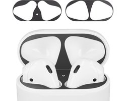kwmobile anti-stof sticker geschikt voor Apple Airpods 1 & 2 - Stofbeschermer in zwart