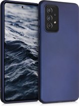 kwmobile telefoonhoesje geschikt voor Samsung Galaxy A52 / A52 5G / A52s 5G - Hoesje voor smartphone - Back cover in metallic blauw