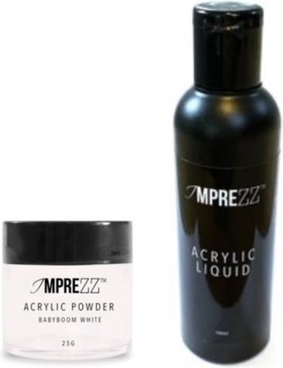 Goedkoopste GUAPÀ - Acryl Nagels Starterspakket Nagel verlenging - Acryl Vloeistof Acryl Poeder BABYBOOM WHITE