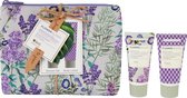 Heathcote & Ivory London RHS Flower Blooms Lavender Garden - shower gel (30ml) en Body lotion (30ml) - lavendel seringen eucalyptus - 2 mini producten in toilettasje - vegan