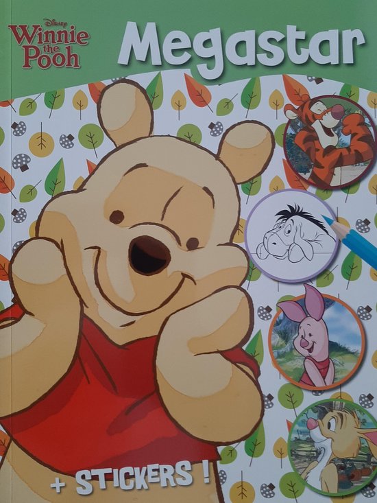 Disney Winnie the pooh Kleurboek met stickers, ca 150 kleurplaten van