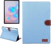 Voor Galaxy Tab S6 10.5 T860 Dibase Texture PC Horizontale Flip lederen beschermhoes met houder & kaartsleuven & portemonnee & fotolijst (blauw)