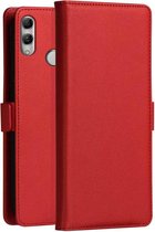 DZGOGO MILO-serie PC + PU horizontale flip lederen tas voor Huawei P Smart (2019), met houder en kaartsleuf en portemonnee (rood)
